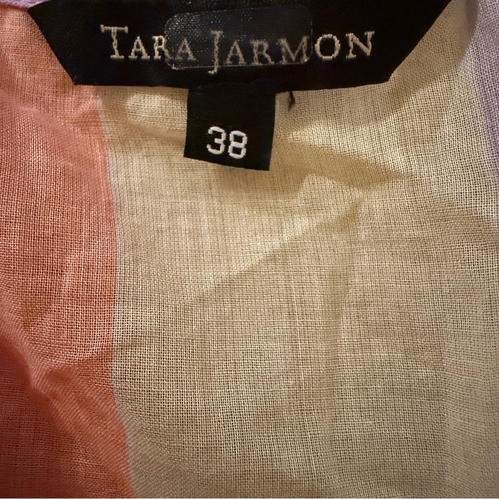 RTR Tara Jarmon Rainbow Colorful Stripey‎ 3/4 Sleeve Midi Dress Sz 38 / US 6 - Picture 6 of 13
